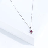 Emmie 10K White Gold Pear-cut Madagascar Rhodolite Pendant