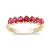Penelope 14K Yellow Gold Round-Cut Mozambique Ruby Ring