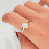 Brooke 10K Yellow Gold Oval-Cut Australian Opal Ring