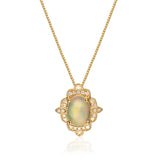 Kadence 10K Yellow Gold Oval-Cut Opal Pendant