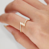Natalie 14K Yellow Gold Baguette-Cut White Diamond Ring