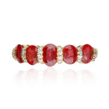 Gia 14K Yellow Gold Oval-Cut Mozambique Ruby Ring