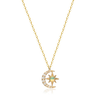 Piper 14K Yellow Gold Round Cat  Opal Pendant