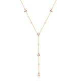 Gemma 14K Rose Gold Pear-Cut Madagascar Morganite Necklace