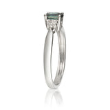 Amelia 10K White Gold Oval-Cut Blue Sapphire Ring