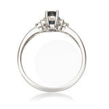 Amelia 10K White Gold Oval-Cut Blue Sapphire Ring