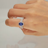 Bailey 14K White Gold Oval-Cut Tanzanian Tanzanite Ring