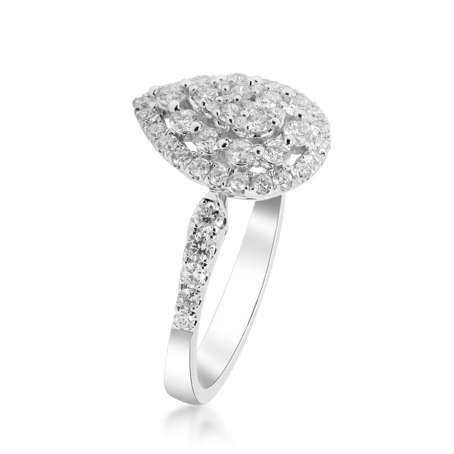 Valentina 14K White Gold Round-Cut White Diamond Ring