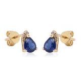 Morgan 10K Yellow Gold Pear-Cut Blue Sapphire Earrings