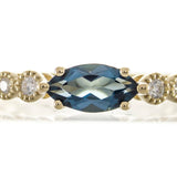 Josie 14K Yellow Gold Marquise-Cut London Blue Topaz Ring