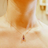 Amelia 10K Rose Gold Oval-Cut Tanzanian Tanzanite Pendant