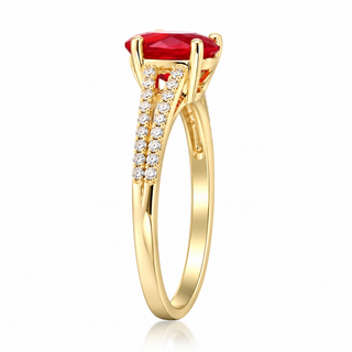 Esme 14K Yellow Gold Oval-Cut Mexican Fire Opal Ring