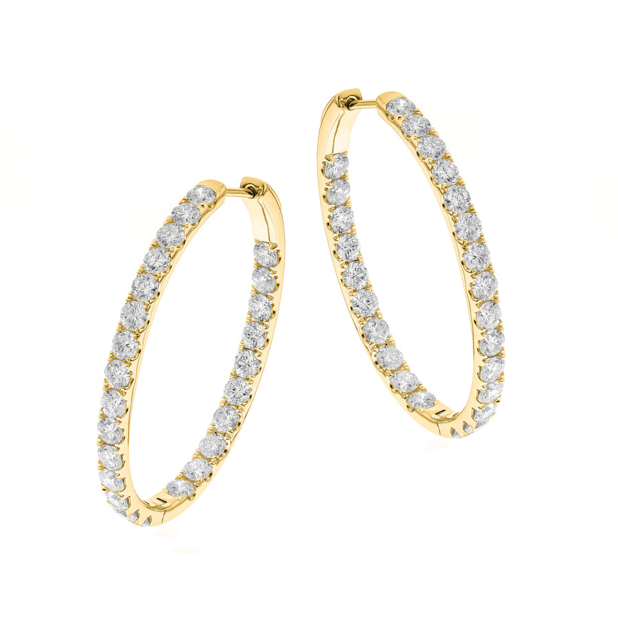 Chloe 14K Yellow Gold Round-Cut White Diamond Earrings