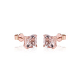 Elsa 14K Rose Gold Cushion-Cut Madagascar Morganite Earring