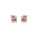 Elsa 14K Rose Gold Cushion-Cut Madagascar Morganite Earring