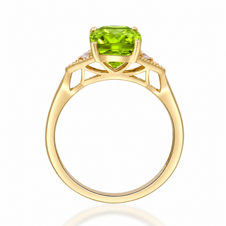 Maria 14K Yellow Gold Oval-Cut Peridot Ring