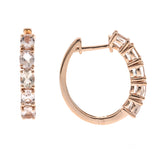 Amelia 10K Rose Gold Oval-Cut Morganite Earrings