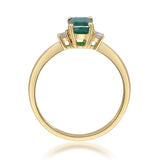 Penelope 10K Yellow Gold Emerald-Cut Emerald Ring
