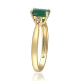 Penelope 10K Yellow Gold Emerald-Cut Emerald Ring
