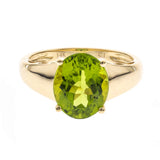 Mia 14K Yellow Gold Oval-Cut Manchurian Peridot Ring