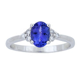 Bonnie 14K White Gold Oval-Cut Tanzanian Tanzanite Ring