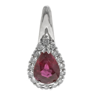 Alaia 14K White Gold Pear-Cut Mozambique Ruby Pendant