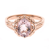 Gracelynn 10K Rose Gold Oval-Cut Madagascar Morganite Ring