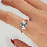 Margaret 14K White Gold Oval-Cut Aquamarine Ring