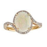 Eleanor 14K Yellow Gold Oval-cut African Opal Ring