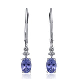 Remi 10K White Gold Oval-Cut Tanzanite Earring