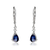Anika 14K White Gold Pear-Cut Ceylon Blue Sapphire Earrings