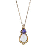 Reagan 10K Yellow Gold Oval-Cut Natural African Opal Pendant