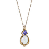 Reagan 10K Yellow Gold Oval-Cut Natural African Opal Pendant