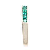 Amelia 10K Yellow Gold Round-Cut Emerald Ring