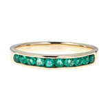 Gemma 10K Yellow Gold Round-Cut Emerald Ring
