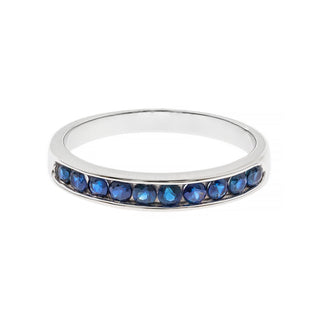 Faith 10K White Gold Oval-Cut Ceylon Blue Sapphire Ring