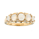 Scarlett 14K Yellow Gold Round-Cut Natural African Opal Ring