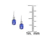 Brookes 10K White Gold Oval-Cut Tanzanian Tanzanite Earring
