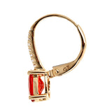 Rebecca 14K Yellow Gold Oval-Cut Mexican Fire Opal Earring