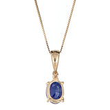 Margaret 10K Yellow Gold Oval-Cut Ceylon Blue Sapphire Pendant