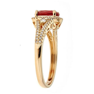 Jenna 14K Yellow Gold Oval-Cut Mexican Fire Opal Ring