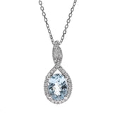 Everleigh 10K White Gold Oval-Cut Brazilian Aquamarine Pendant