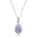 Everleigh 10K White Gold Oval-Cut Brazilian Aquamarine Pendant