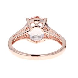 Jemma 10K Rose Gold Oval-Cut Morganite Ring