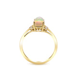 Cora 10K Yellow Gold Oval-Cut Opal Ring