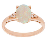 Brylee 10K Yellow Gold Oval-Cut Natural African Opal Ring