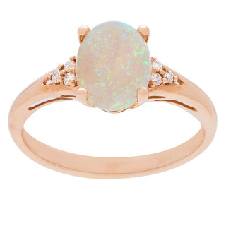 Brylee 10K Yellow Gold Oval-Cut Natural African Opal Ring