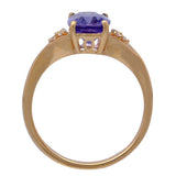 Aubree 14K Yellow Gold Cushion-Cut Tanzanian Tanzanite Ring
