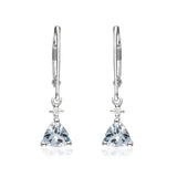 Penelope 14K White Gold Trillion-Cut Aquamarine Earring