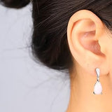 Alazne 14K Yellow Gold Pear-Cut Natural African Opal Earring